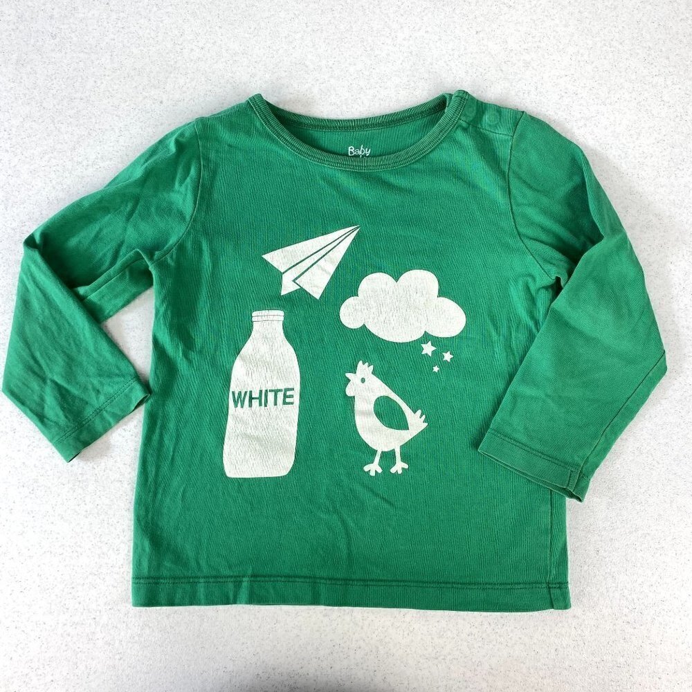 Baby Boden Color Learning Long Sleeve Tee White 18-24M
